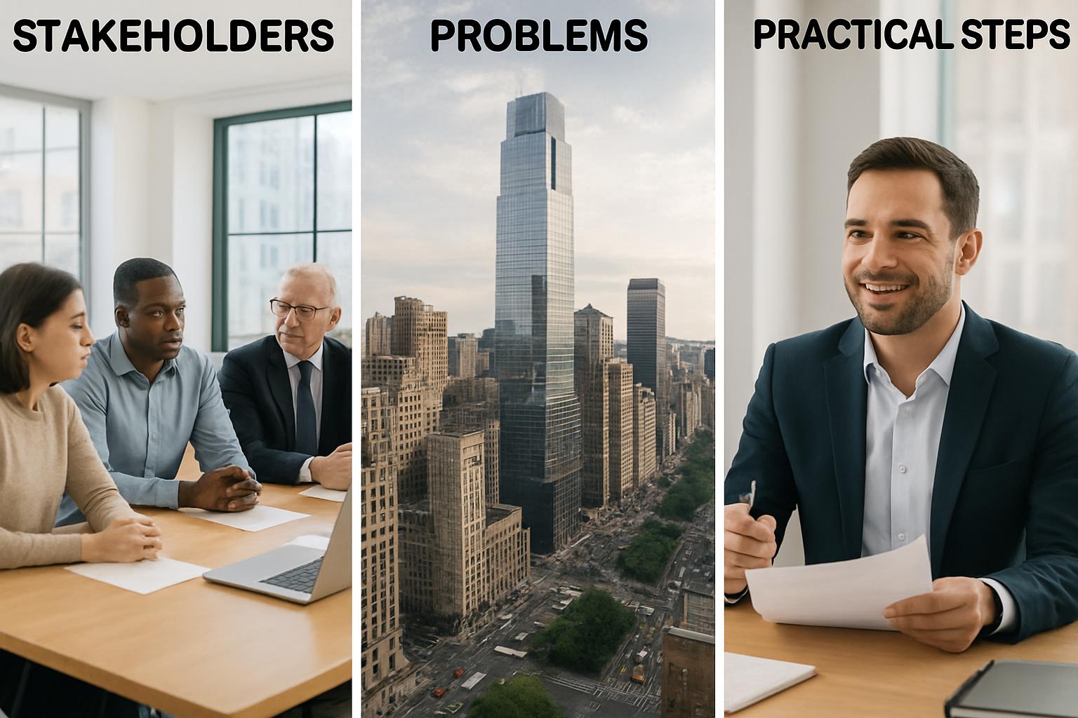 manhattan happy ending. Summary table: stakeholders, problems, and practical steps