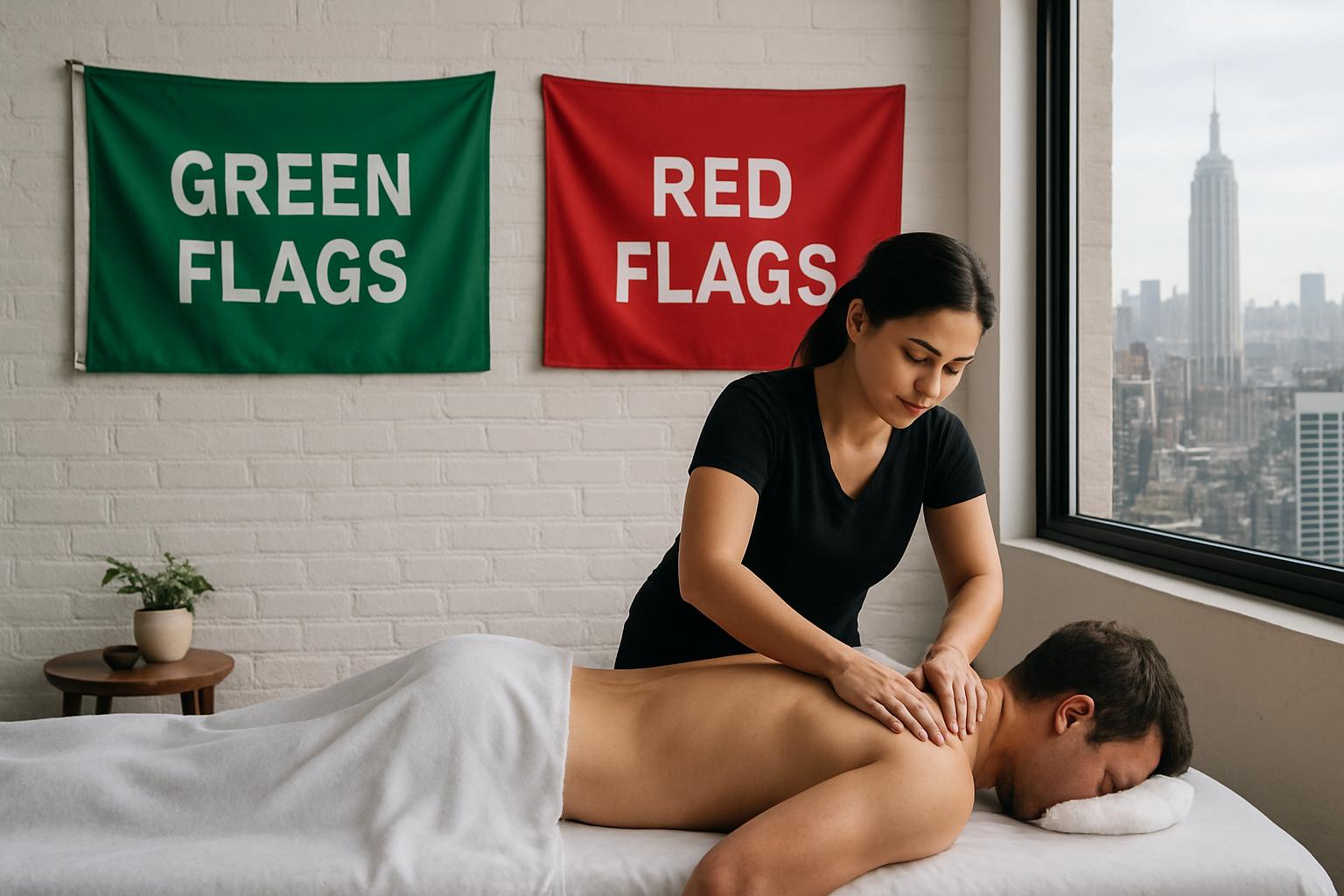 massage nyc. Green flags and red flags